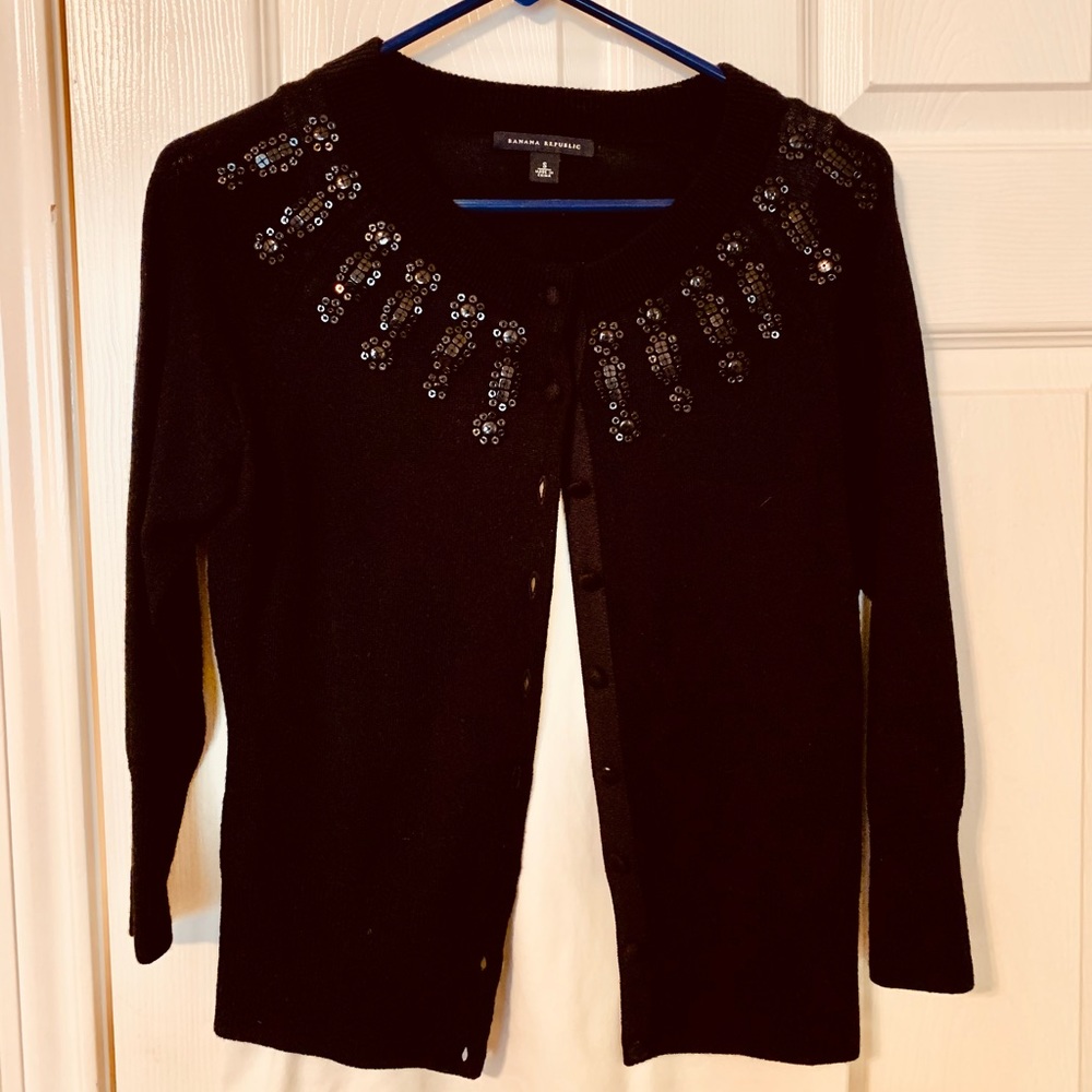 Banana republic beaded sweater -perfect accent for any occasion!